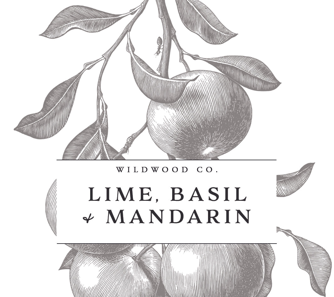 LIME, BASIL + MANDARIN with White Thyme + Cyclamen | 180g