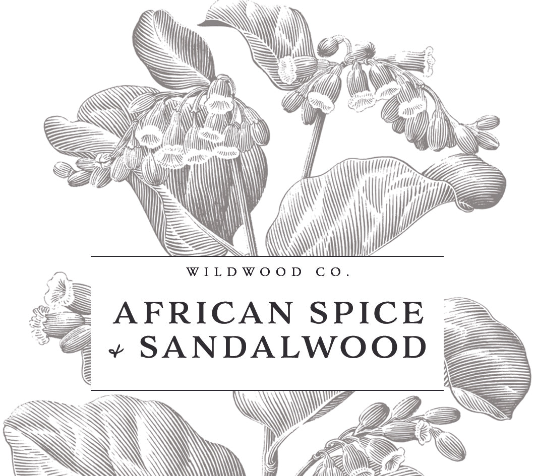 AFRICAN SPICE + SANDALWOOD with Fresh Citrus + Sweet Geranium | 180g